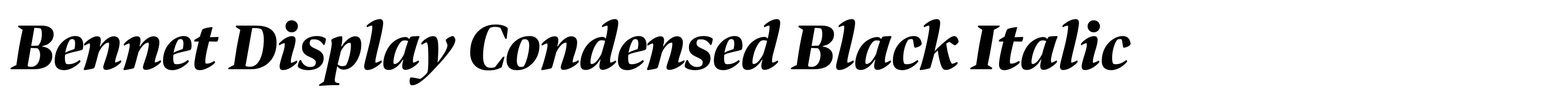 Bennet Display Condensed Black Italic